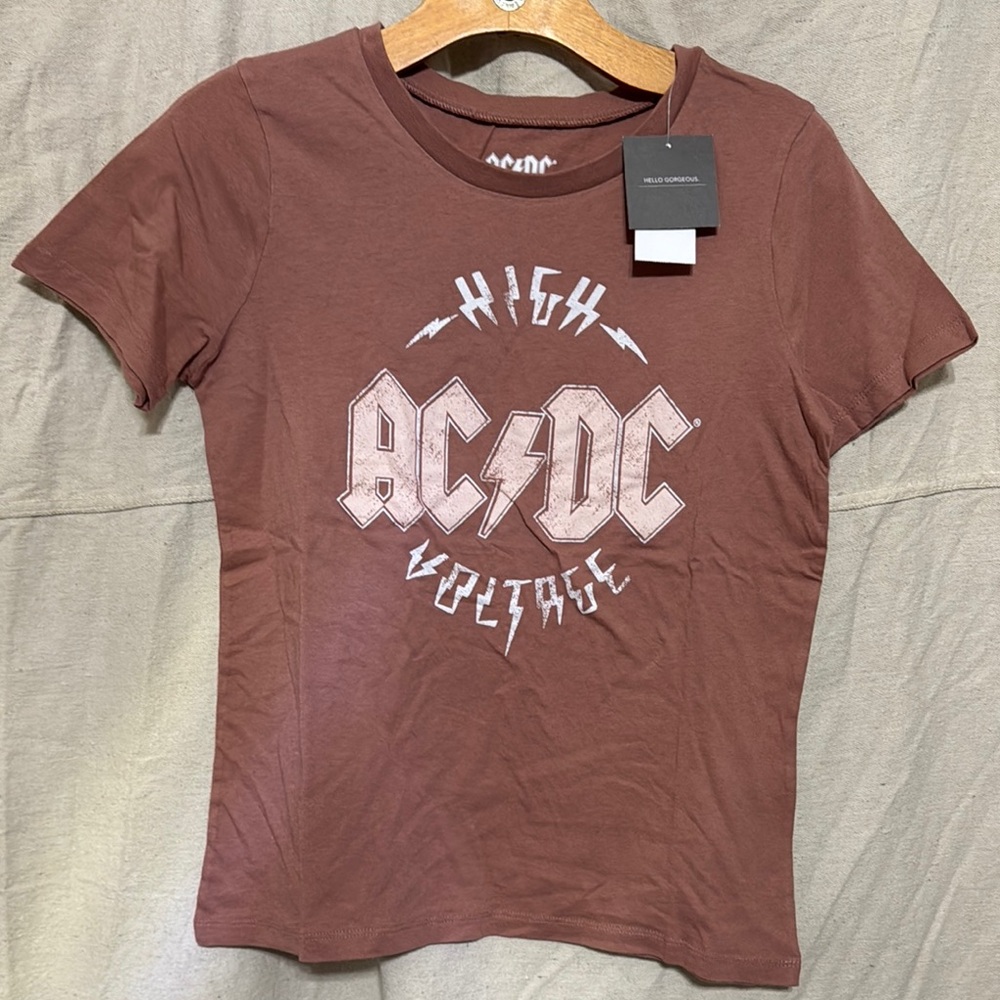Grayson Threads Brown and Pink Fitted Short Sleeve Tee
